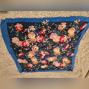 Zara Blue Floral Scarf